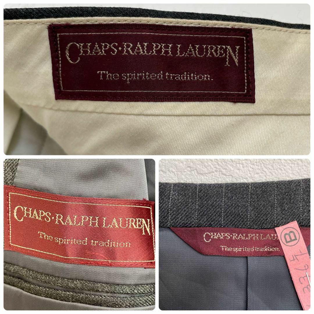 POLO RALPH LAUREN(ポロラルフローレン)のチャップスラルフローレン　ピンストライプ　2ボタン　セットアップ　スーツ　グレー メンズのスーツ(セットアップ)の商品写真