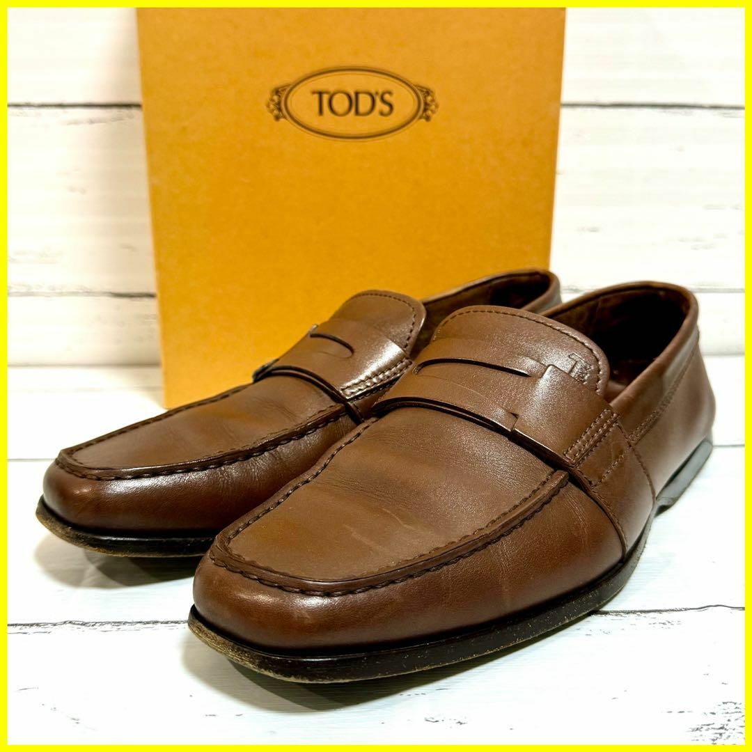 TOD'S トッズ ローファー レザー ブラウン 6半 25.5㎝ 箱付 2022新作