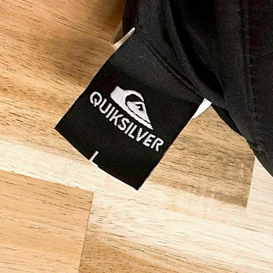 QUIKSILVER(クイックシルバー)の美品【クイックシルバー】リバーシブル ボア キルティング ジャケット L 黒 メンズのジャケット/アウター(ダウンジャケット)の商品写真