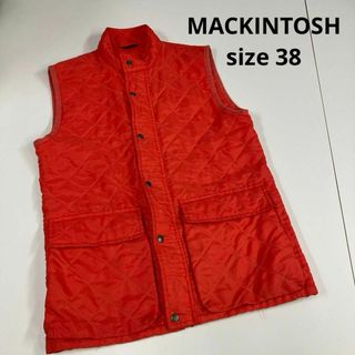 マッキントッシュ(MACKINTOSH)のMACKINTOSH キルティングベスト　オールド　オレンジ　古着　中綿　38(ベスト)