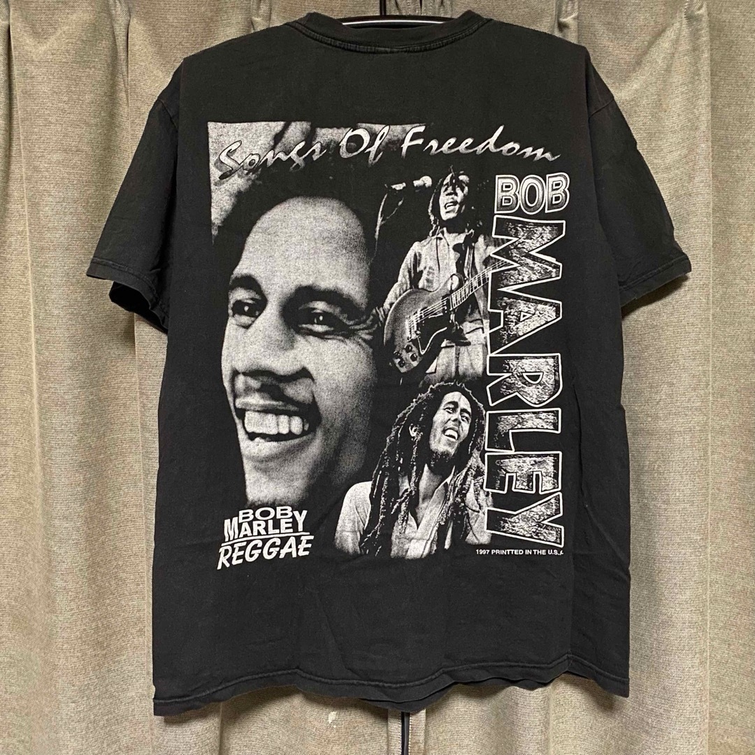 WACKO MARIA(ワコマリア)の希少 Bob Marley ヴィンテージTee 1997 Black L メンズのトップス(Tシャツ/カットソー(半袖/袖なし))の商品写真