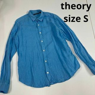 セオリー(theory)のtheory セオリー　リネンシャツ　ブルー　古着(シャツ)