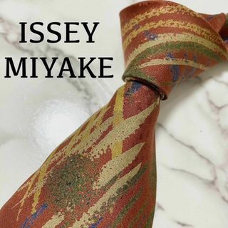 イッセイミヤケ(ISSEY MIYAKE)のネクタイ イッセイミヤケ アート ペイント柄 総柄 シルク(ネクタイ)