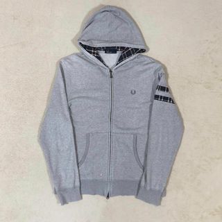 フレッドペリー(FRED PERRY)のフレッドペリー　パーカー　ジップアップ　グレー　メンズ　Lサイズ(パーカー)