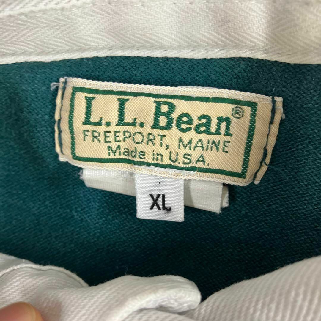 L.L.Bean(エルエルビーン)のL.L.bean ポロシャツ　ラガーシャツ　古着　パープル　グリーン　フェード メンズのトップス(ポロシャツ)の商品写真