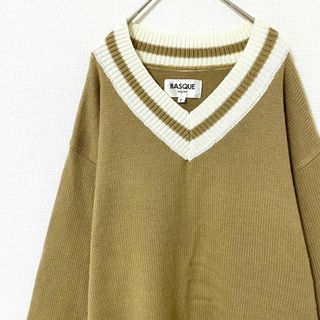 ナチュラルヴィンテージ(natuRAL vintage)のチルデンニット セーター 太アーム ビッグシルエット L相当(ニット/セーター)