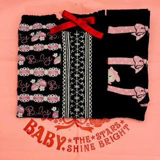 ベイビーザスターズシャインブライト(BABY,THE STARS SHINE BRIGHT)のBABY, THE STARS SHINE BRIGHT黒系柄SC3点セット②(ソックス)