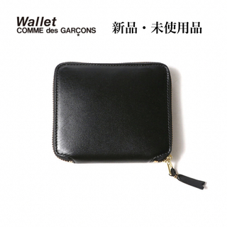 ウォレットコムデギャルソン(WALLET COMME des GARCONS)のコムデギャルソン レザー ウォレット 2つ折りZIP財布 ブラック(折り財布)