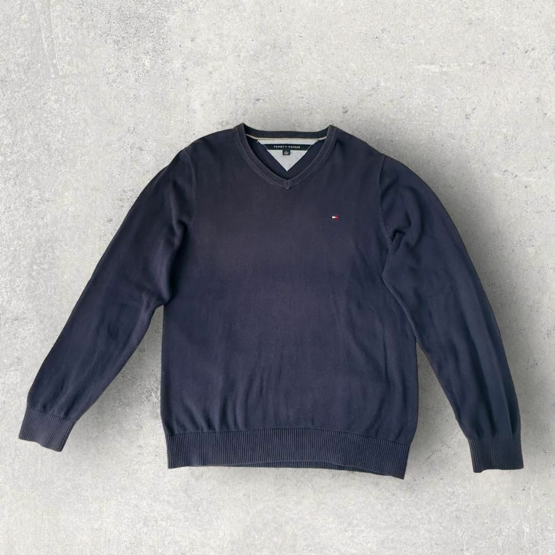 TOMMY HILFIGER - 【良品】Tommy Hilfiger XL ネイビー メンズ ニット