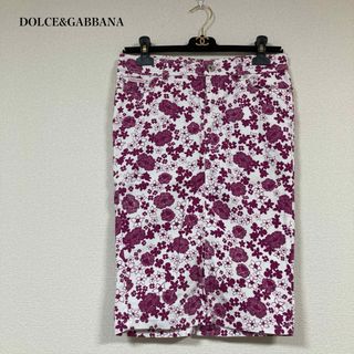 ドルチェアンドガッバーナ(DOLCE&GABBANA)の＊極美品＊ ドルチェ&ガッバーナ ドルガバ 花柄  タイト スカート(ひざ丈スカート)