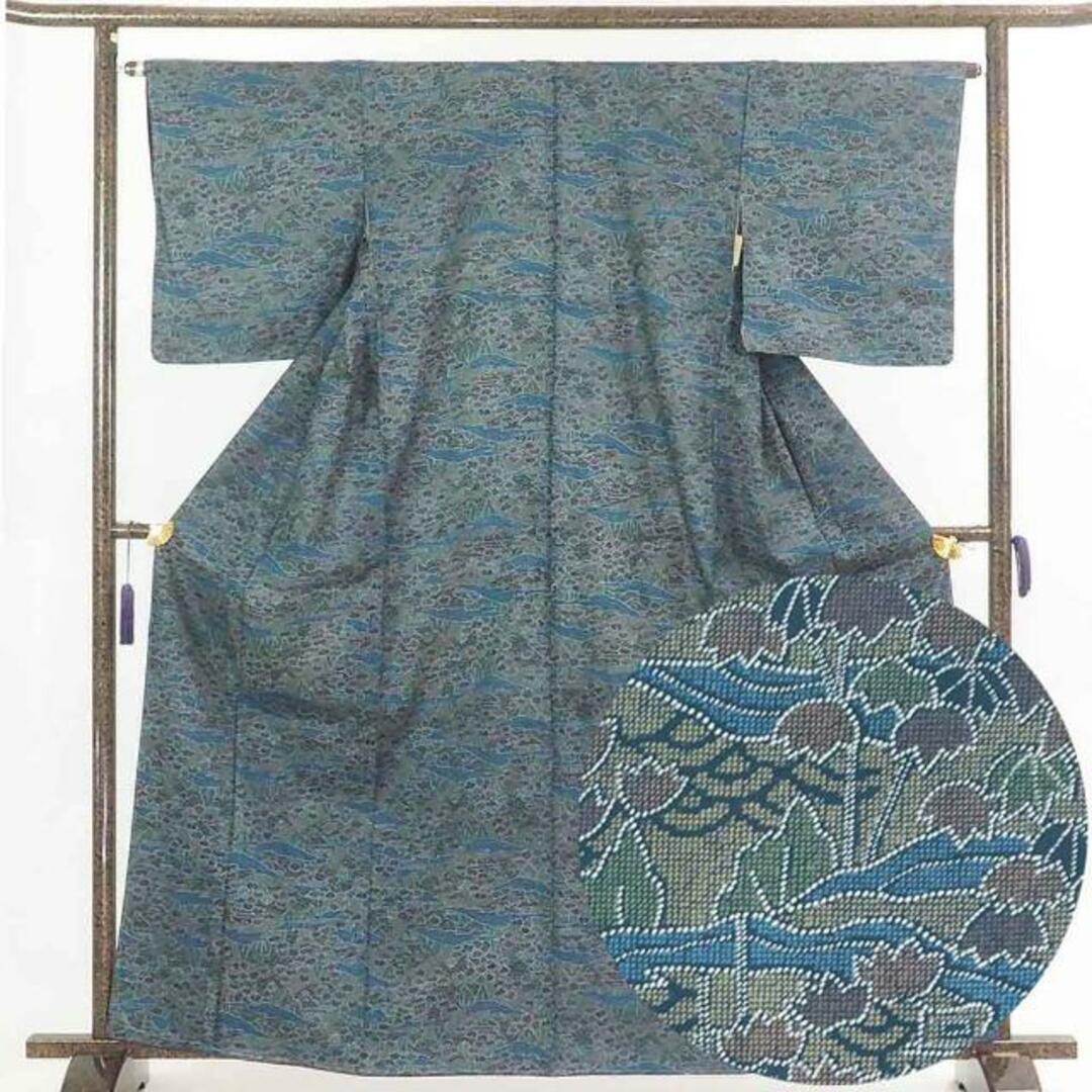 小紋 身丈166cm 裄66cm 前幅24cm 後幅30cm 袖丈49cm 正絹 小紋 身丈166cm 裄66cm 前幅24cm 後幅30cm 袖丈49cm 正絹