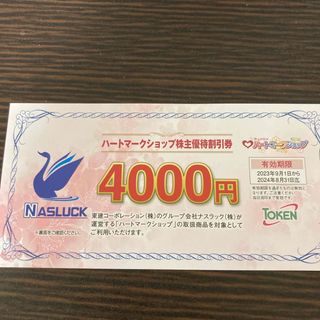 東建コーポレーション　株主優待　ハートマークショップ4000円券(ショッピング)