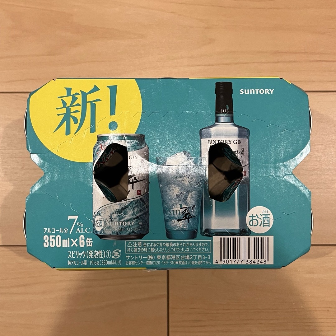 サントリー(サントリー)の【新品未開封】【匿名配送】翠ジンソーダ 350ml×6缶 食品/飲料/酒の酒(蒸留酒/スピリッツ)の商品写真