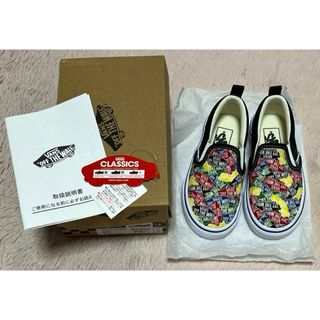 ヴァンズ(VANS)の美品 VANS スリッポン 16cm デッキロゴ 紐なし ヴァンズ(スリッポン)