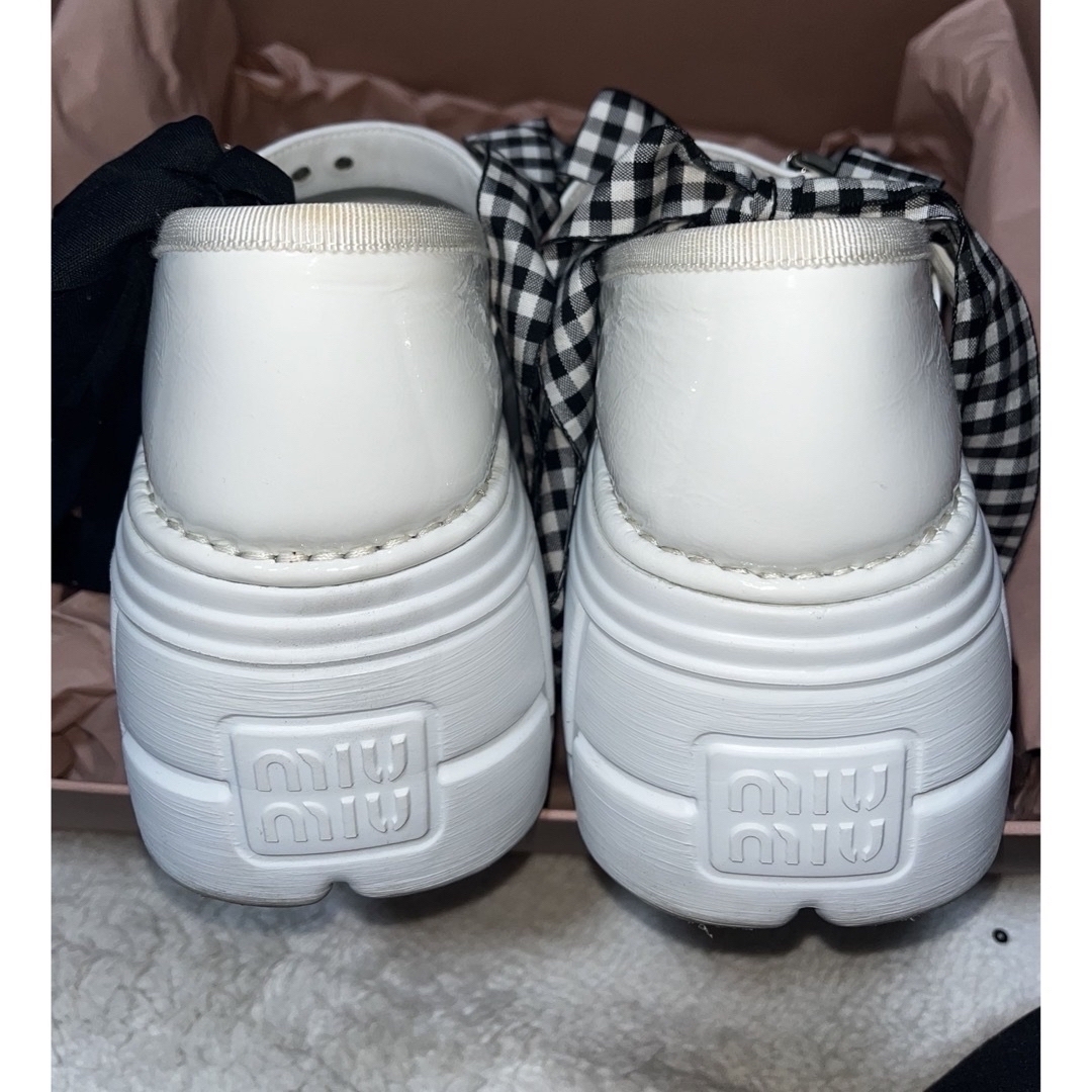 MIU MIU - セール中!! miumiu 厚底ローファー 【美品】の通販 MIU MIU - セール中!! miumiu 厚底ローファー 【美品】の通販