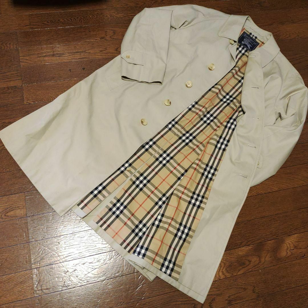 BURBERRY(バーバリー)の89美品　バーバリー　60　ステンカラーコート　ノバチェック　ベージュ メンズのジャケット/アウター(ステンカラーコート)の商品写真