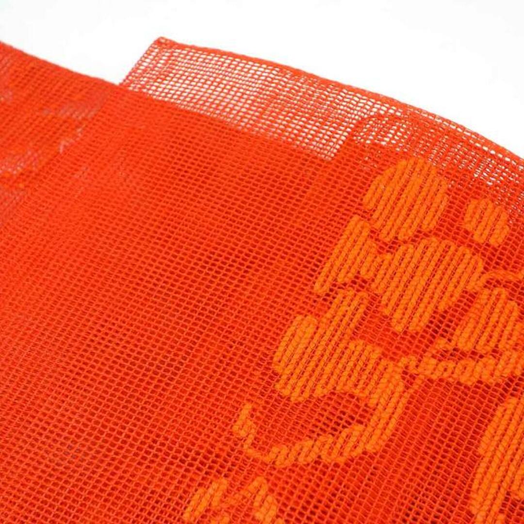 名古屋帯 幅30cm 長さ360cm 正絹（シルク） レディース 夏用 オレンジ地 フリーサイズ 未使用品 リサイクル リユース レディースの水着/浴衣(着物)の商品写真