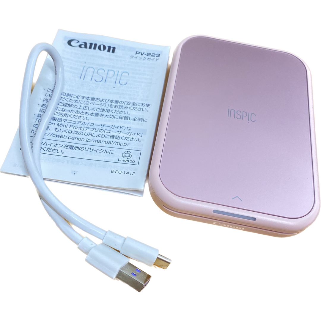 Canon(キヤノン)のCanon iNSPiC ミニフォトプリンター,ピンク  スマホ/家電/カメラのPC/タブレット(PC周辺機器)の商品写真