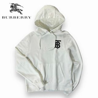 バーバリー(BURBERRY)の【美品】BURBERRY TB パーカー M 175 ホワイト 現行品 希少品(カーディガン)