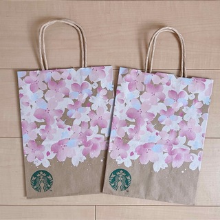 スターバックスコーヒー(Starbucks Coffee)のSTARBUCKS☆紙袋（さくら）2枚(ショップ袋)