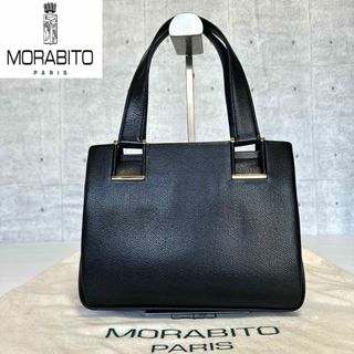 モラビト(MORABITO)の【美品】MORABITO ローザンヌ ブラック レザー ゴールド金具ハンドバッグ(ハンドバッグ)