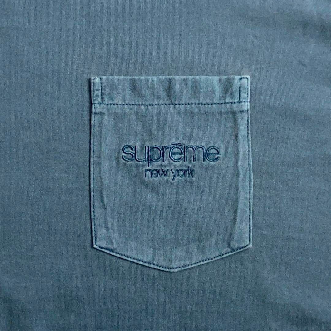 Supreme(シュプリーム)の8722【希少カラー】シュプリーム☆ワンポイント刺繍ロゴポケットtシャツ　美品 メンズのトップス(Tシャツ/カットソー(半袖/袖なし))の商品写真