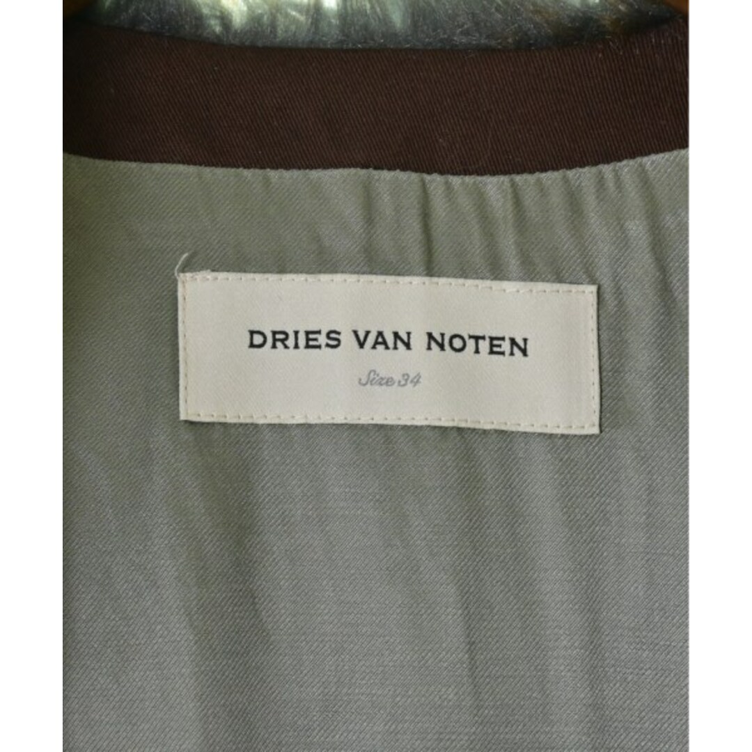 DRIES VAN NOTEN(ドリスヴァンノッテン)のDRIES VAN NOTEN コート（その他） 34(XXS位) 茶xグレー 【古着】【中古】 レディースのジャケット/アウター(その他)の商品写真