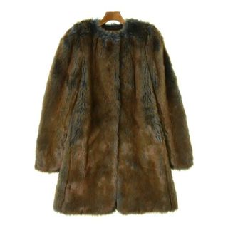 ドリスヴァンノッテン(DRIES VAN NOTEN)のDRIES VAN NOTEN コート（その他） 34(XXS位) 茶xグレー 【古着】【中古】(その他)