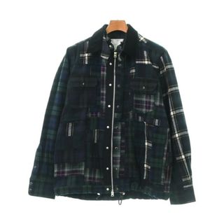 サカイ(sacai)のsacai サカイ ブルゾン（その他） 1(S位) 紺x緑x白等(チェック) 【古着】【中古】(その他)