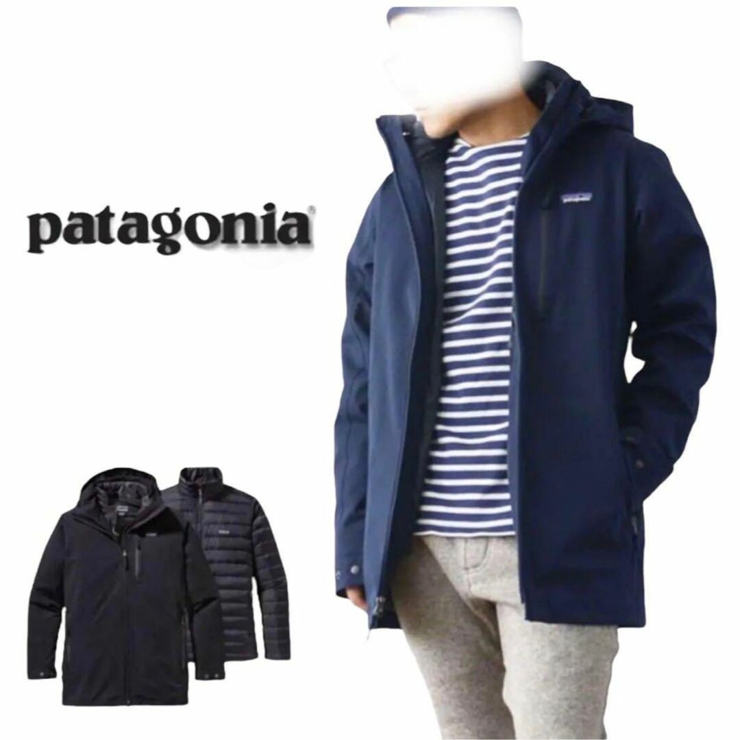 patagonia(パタゴニア)の【美品】Patagonia トレス スリーインワン パーカー L ネイビー メンズのジャケット/アウター(ダウンジャケット)の商品写真