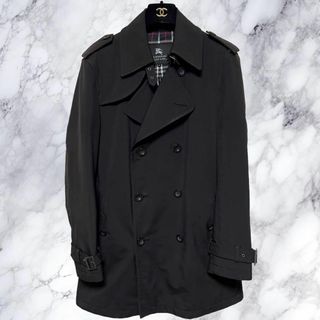 バーバリーブラックレーベル(BURBERRY BLACK LABEL)のバーバリーブラックレーベル トレンチコート Mサイズ ノバチェック 黒(トレンチコート)