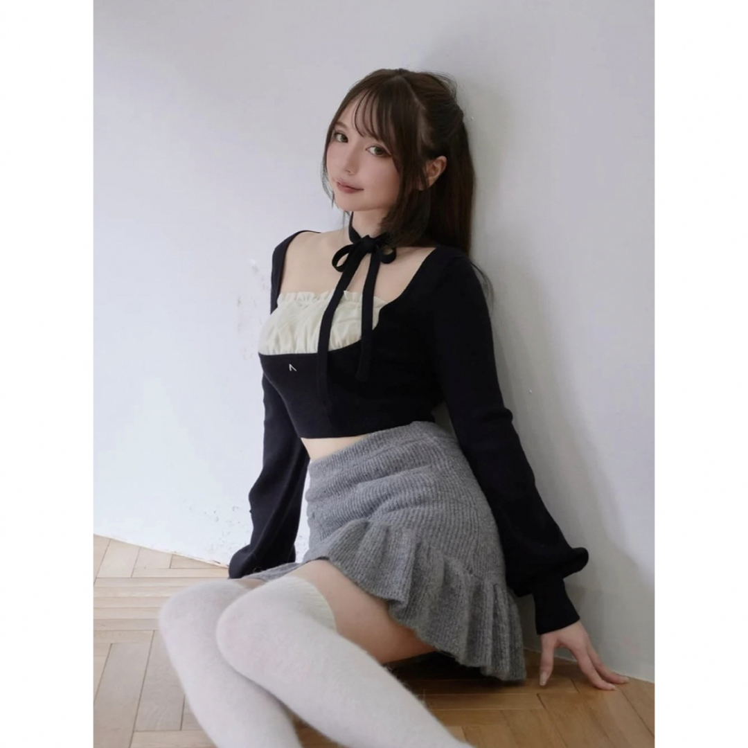 andmary mew frill tops black 美品 正規品