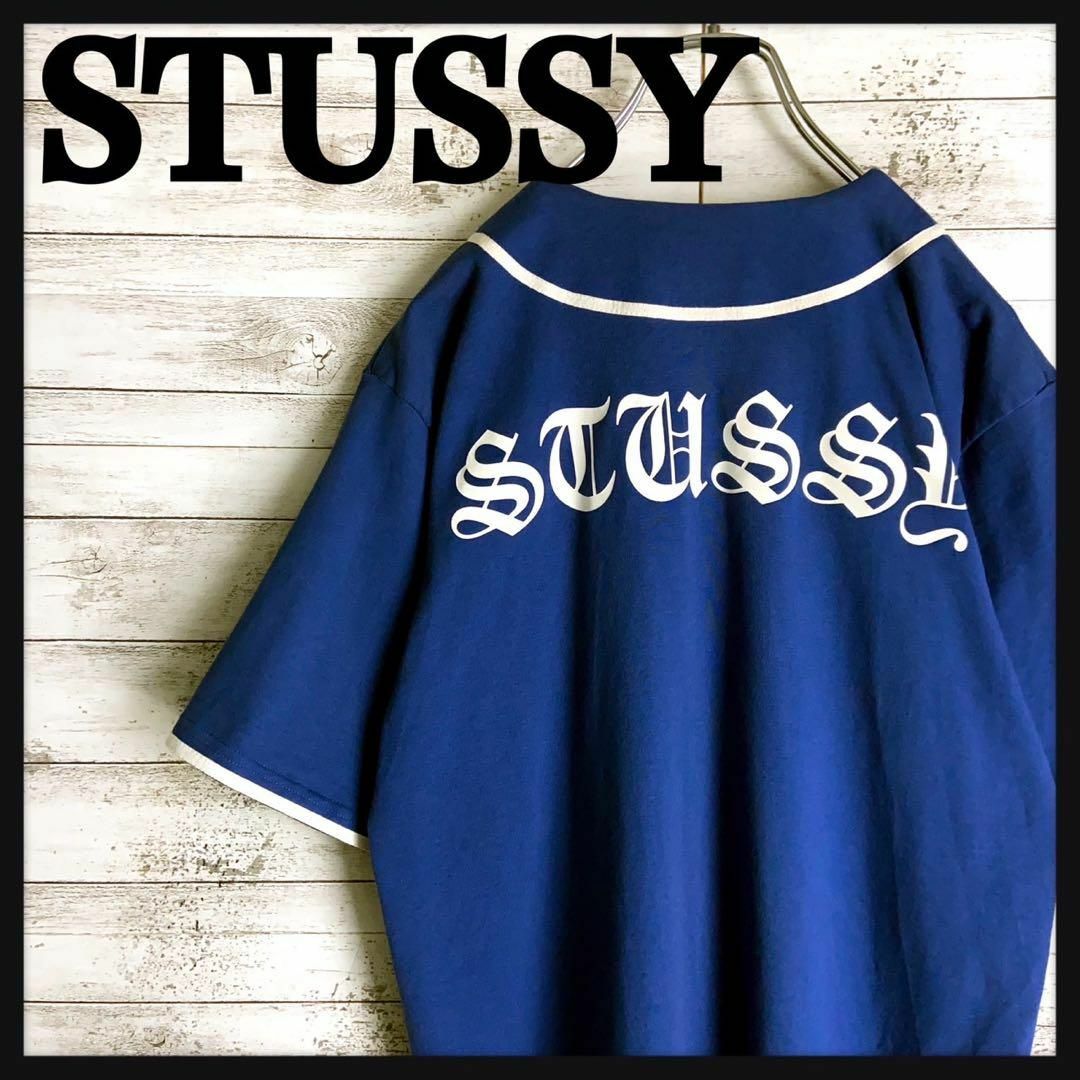 STUSSY(ステューシー)の8749【人気カラー】ステューシー☆バックプリントゲームシャツ　美品 メンズのトップス(シャツ)の商品写真