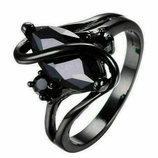 【R103】リング メンズ 　指輪　シルバー　レディース　ブラック　栗　20号(リング(指輪))