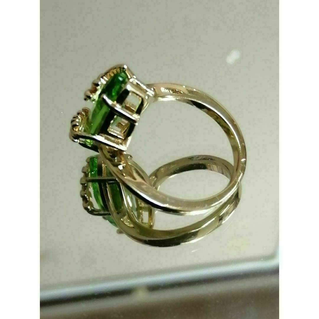 【R115】リング　 メンズ 　レディース　指輪　グリーン　緑　20号 レディースのアクセサリー(リング(指輪))の商品写真