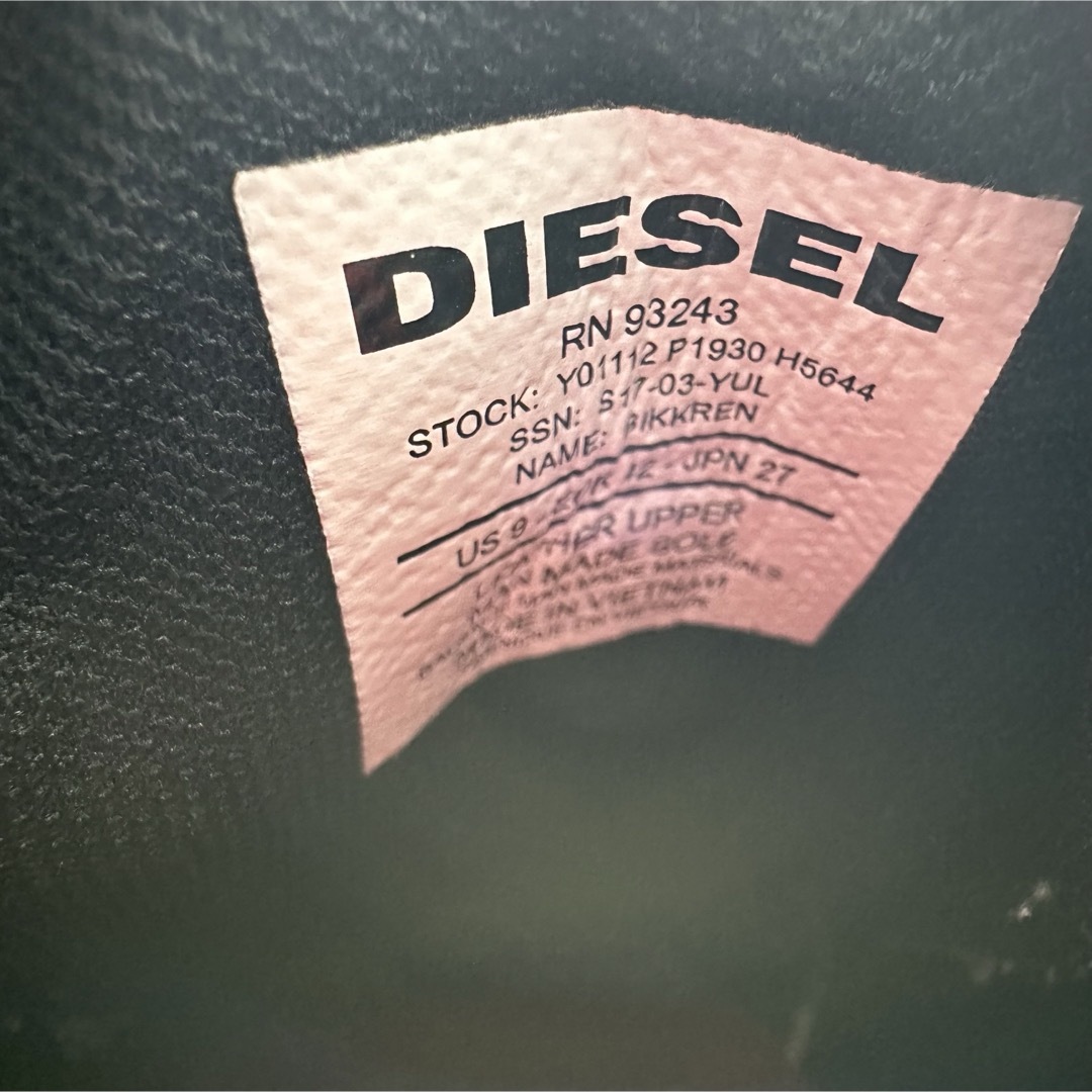DIESEL(ディーゼル)の【DIESEL】ディーゼル 27 スニーカー レザー ブラック メンズの靴/シューズ(スニーカー)の商品写真
