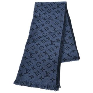 ルイヴィトン(LOUIS VUITTON)のLOUIS VUITTON ルイヴィトン マフラー - 青系(総柄) 【古着】【中古】(マフラー)