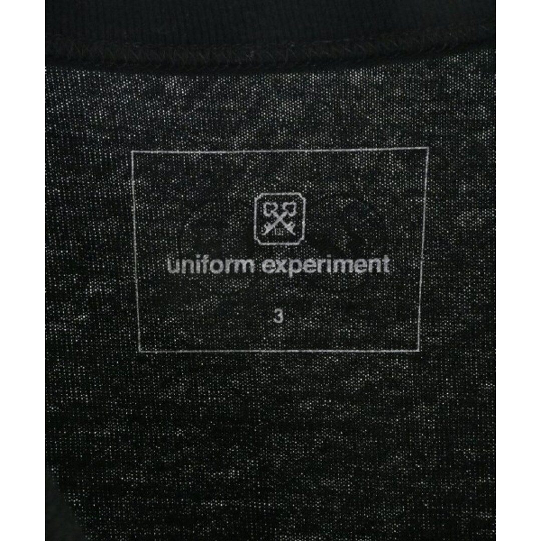 uniform experiment(ユニフォームエクスペリメント)のuniform experiment Tシャツ・カットソー 3(L位) 黒x白 【古着】【中古】 メンズのトップス(Tシャツ/カットソー(半袖/袖なし))の商品写真