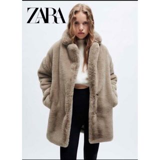 ZARA - 【ZARA】フェイクファージャケットの通販 by km's shop｜ザラ 