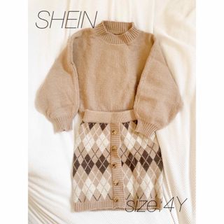 シーイン(SHEIN)のSHEIN  キッズ　ニットセットアップ(セット/コーデ)