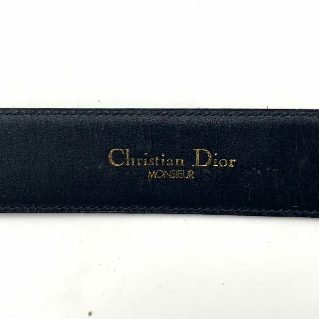 Christian Dior(クリスチャンディオール)のクリスチャンディオール レザー ベルト メンズ 黒 ブラック メンズのファッション小物(ベルト)の商品写真