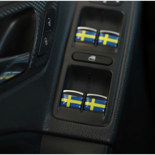 Sweden旗　sticker エンブレム(車内アクセサリ)