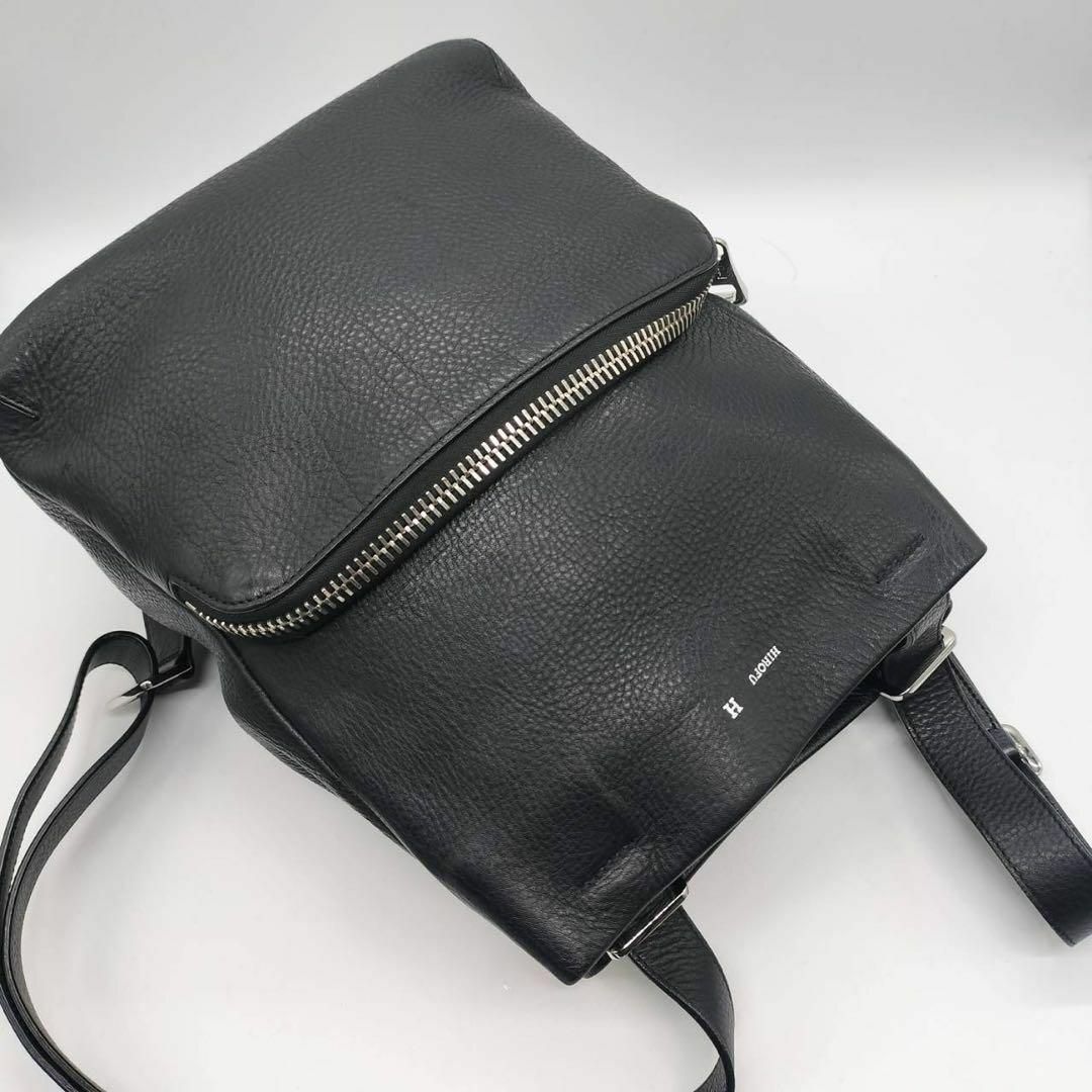 【定価10万以上】ヒロフ リュックサック ランポ レザー ブラック シルバー金具 【定価10万以上】ヒロフ リュックサック ランポ レザー ブラック シルバー金具