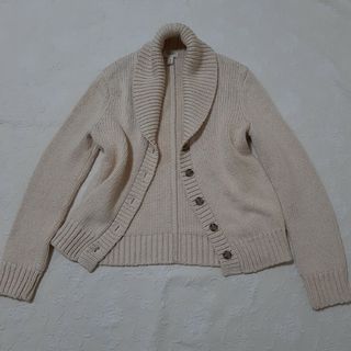 ランズエンド(LANDS’END)の#LANDS-ENDコットン100%生成色／未着品／S(M可)／年代問わずお勧め(ニット/セーター)