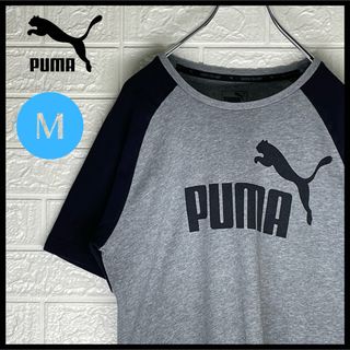 プーマ(PUMA)のプーマ　ビッグロゴ入り　Tシャツ　グレー　Mサイズ(Tシャツ/カットソー(半袖/袖なし))