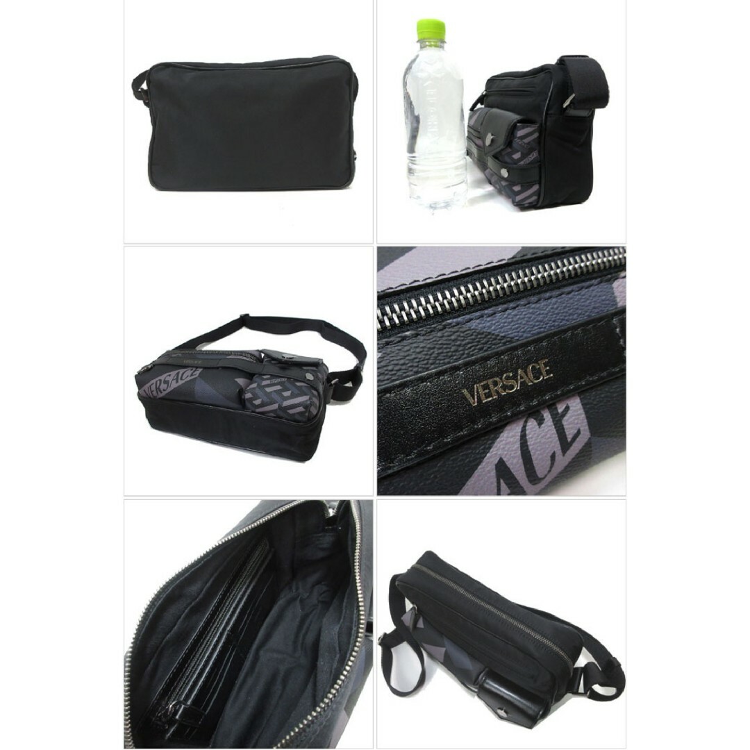 VERSACE(ヴェルサーチ)のヴェルサーチェ ショルダーバッグ 1005646 (ブラック×グレー) メンズ メンズのバッグ(ショルダーバッグ)の商品写真