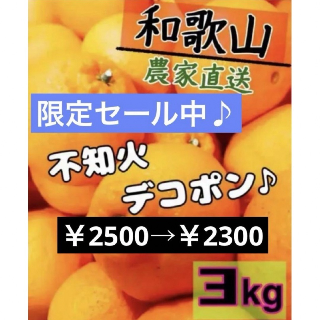 和歌山有田産 不知火《シラヌヒ》3kg 食品/飲料/酒の食品(フルーツ)の商品写真