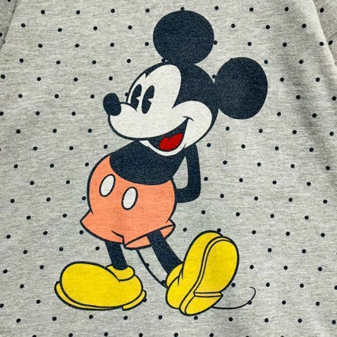 Disney(ディズニー)のディズニー　ミッキーマウス　カットソー　ビッグプリント　水玉　古着女子　XL レディースのトップス(Tシャツ(長袖/七分))の商品写真