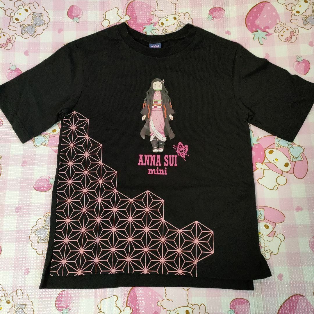 ANNA SUI mini(アナスイミニ)のアナスイミニ 鬼滅の刃 コラボ Tシャツ 禰豆子 L 130〜140 キッズ/ベビー/マタニティのキッズ服女の子用(90cm~)(Tシャツ/カットソー)の商品写真