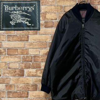 バーバリー(BURBERRY)のバーバリー　日本製　ジップアップジャケット　黒　ブラック　中綿キルティング　LY(ブルゾン)